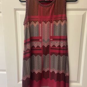 Sophie Max Red A-line Sleeveless Midi Dress